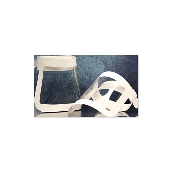 Schamptray SCT, FACE SHIELD, 20.5 TO 26.13 X 10.69, ONE SIZE FITS ALL, WHITE/CLEAR, 225PK 51SHLD100 - main